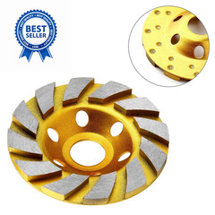 2 Pieces 4 Inch Concrete Stone Ceramic Turbo Diamond 4 inches, Yellow