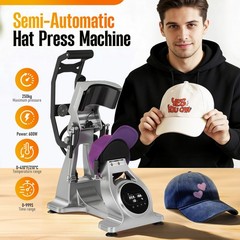 Digital Cap Hat Heat Press Transfer Sublimation Machine Automatic Double Heater
