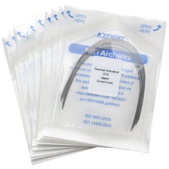 Dental Orthodontics Heat Thermal Activated Niti Arch Wire Ovoid/Nature AZDENT