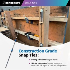 Sandbaggy 6″ x 8 ¼” Standard Snap Ties For Concrete Forms (Long End)