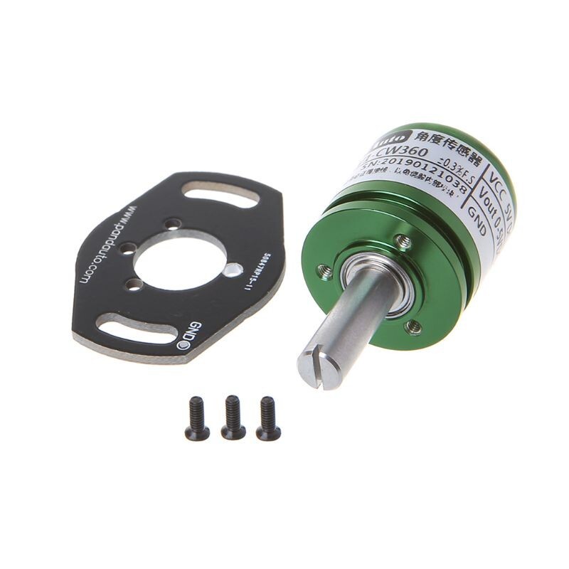 5pc Non-contact Rotary Hall 360° Angular Displacement Angle Sensor,Output 0-3.3V