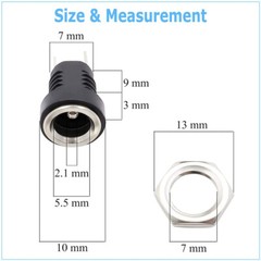 40 PCS MALE BARREL JACK PLUG FEMALE SOCKET PANEL MOUNT DC 12V POWER CONNECTORS*