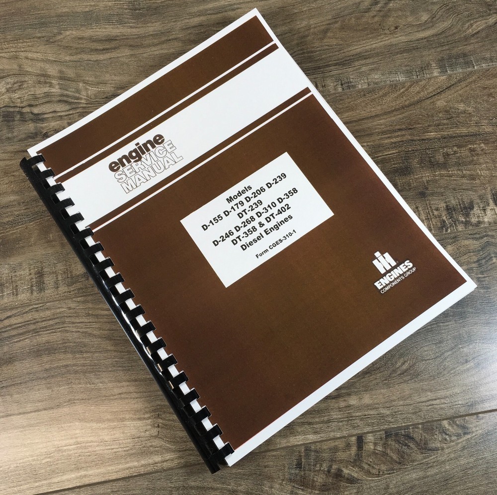 International D179 Diesel Engine For 3400A 2400A Service Manual Workshop Book IH