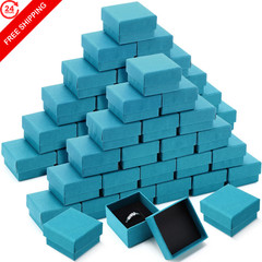 Yinkin 72 Pcs Jewelry Ring Gift Boxes Bulk 2 x 2 x 2 x 2 x 1.2 inches, Indigo