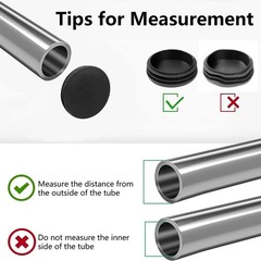 Plastic/Stainless Round End Cap For Tubing Pipe Inserts Bungs Feet Blanking Plug