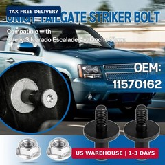 2PCS Tailgate Striker Bolt & Rubber Bumper Stop for Chevy GMC 1999-2019!