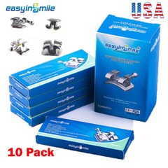 Dental Braces Orthodontic Mini Roth MBT 022 018 Hooks 3/345 Brackets MIM 10Pack