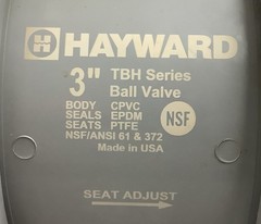 Hayward Flow Control 3″ CPVC True-Union Ball Valve TBH2300A0TE0000 (r94)