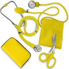 Aneroid Sphygmomanometer Stethoscope Kit Manual Blood Pressure BP Cuff Gauge