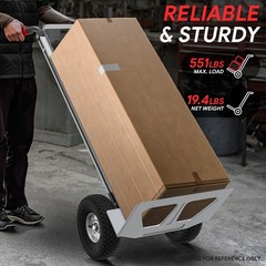51″X18in 550lb Aluminum Hand Truck Cart Luggage Trolley Pneumatic Wheels