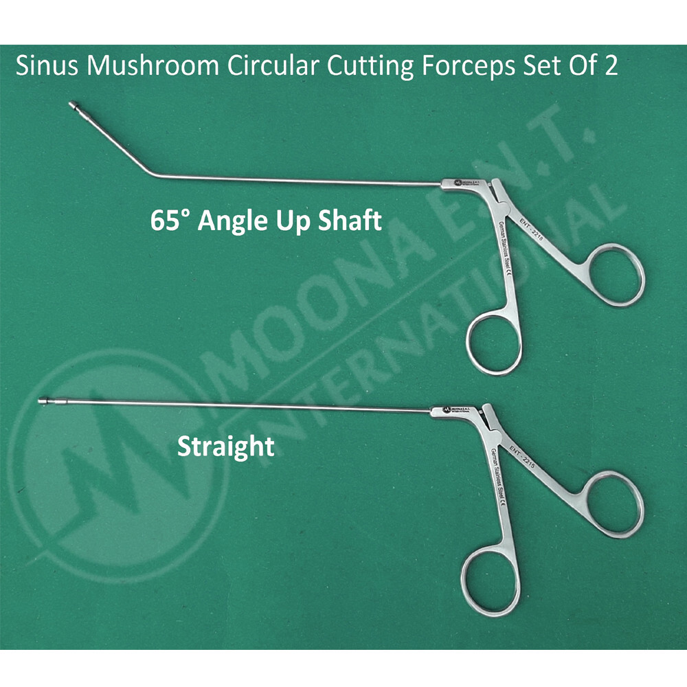 ENT Sinus Mushroom Circular Cuting Punch Forcep Straight & 65° Up Ent Instrument