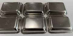 Polar Ware Stainless Steel 18-8 Steam Table Pans 1/9 Size USA Made Lot of 6