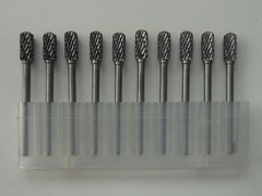 10 pcs 3mm X 5mm Tungsten Carbide Cutting Rotary Burr CNC Engraving Bit C5