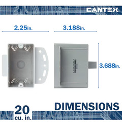 CANTEX 1 -Gang PVC New work Switch/Outlet Electrical Box