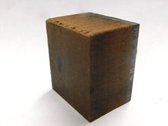 Vintage Letter Press Stamp Print Block Medical Themed Copper & Wood