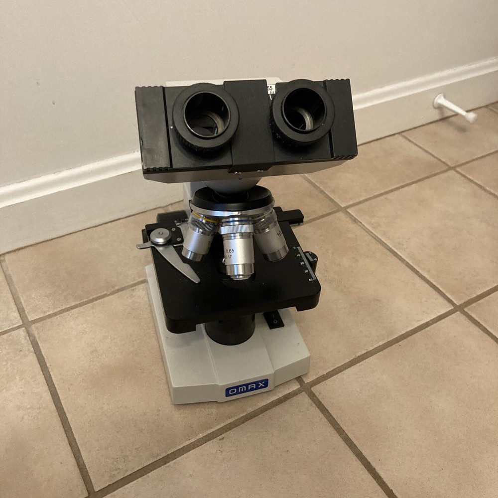 OMAX M82ES 40X-2000X DOUBLE LAYER BINOCULAR BIOLOGICAL COMPOUND MICROSCOPE