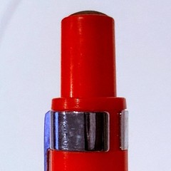 Vintage Mechanical Pencil Red Plastic Chrome Clip Fine Point Drafting