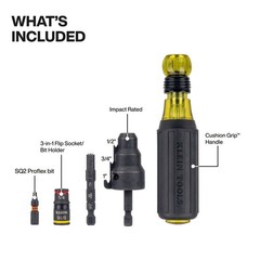 Klein Tools Impact-Rated Flip Socket Conduit Reamer Driver