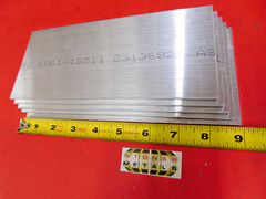 5 Pieces 1/8″ X 4″ ALUMINUM 6061 Rectangle BAR 9″ long Extruded Mill Stock New