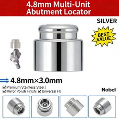 Implant Locator Attachment & Caps fits Nobel Hiossen Multi-Unit Abutment ∅4.8mm