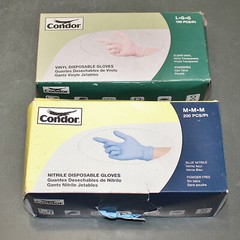 Large lot of Disposable Gloves Nitrile Vinyl Latex, Sizes S / M / L / XL, Exam
