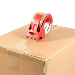 Brown Packing Tape 6 Rolls Heavy Duty Packing Tape with 1 Dispenser – 2.5Mil X 1