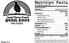QUAIL EGG CARTON LABELS 250/LABELS (CARTON NOT INCLUDED)