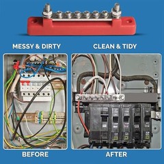 6 Way Bus Bar Terminal 150A Screws Power Distribution Battery Block For Car Boat
