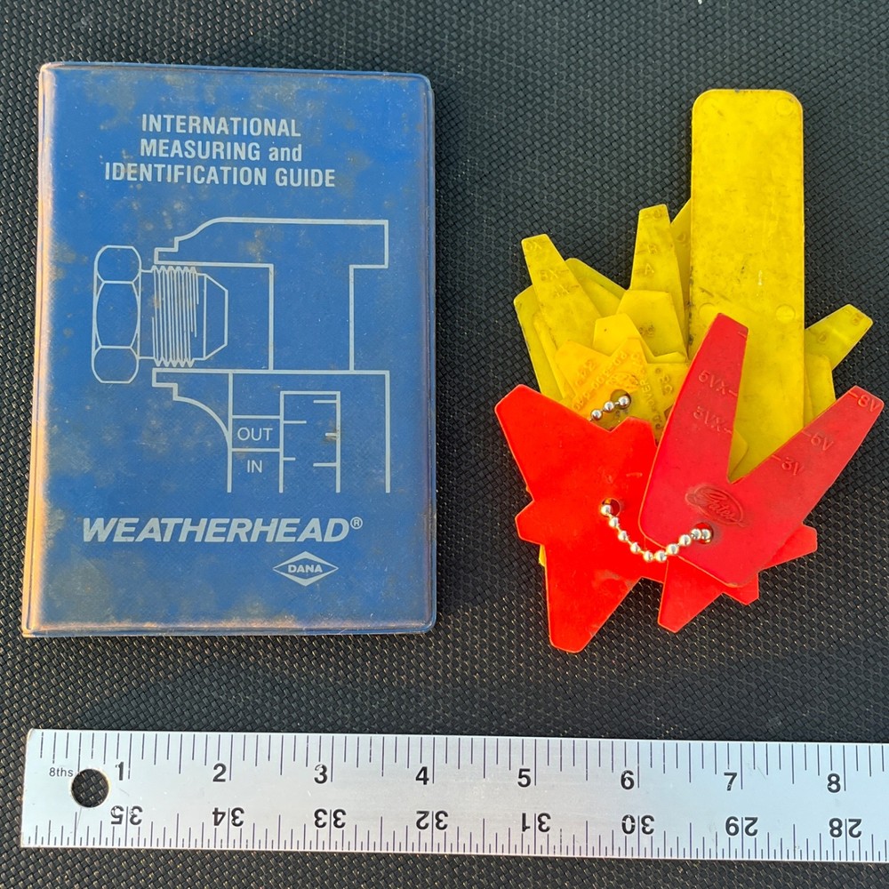 Weatherhead & Gates TA-1002 SAE & Metric Thread Identification Kit Caliper Gage