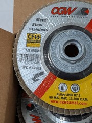 CGW Flap Disc: 4-1/2" Dia, Zirconia Alumina, Type 27 Box of 10 42312