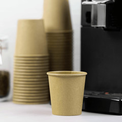 10 Oz Coffee Cups, Disposable Paper Hot Cups Kraft, 90Mm, 1000Ct | C-K510K, Doub