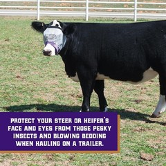 Weaver Leather Weaver Livestock Cattle Fly Mask Adjustable Mesh-Covered Cow