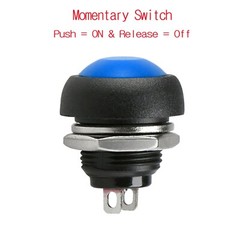5X Black M4 12mm Waterproof Momentary ON/OFF Push Button Round SPST Switch