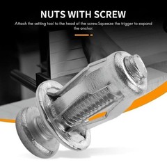100Expansion Screw Petal Nut,Petal Shape Metal Nut with Screws Easy Installation