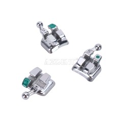 AZDENT Dental Orthodontic Brackets Braces MINI Roth.022 Hooks 345 MIM Monoblock