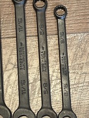 Wright Tools Wright Grip Combination Wrench Set-Black Finish-New Old Stock
