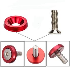 10/20PCS Universal JDM M6 Fender Washers & Bolts Bumper Nut Car Engine Screw Kit