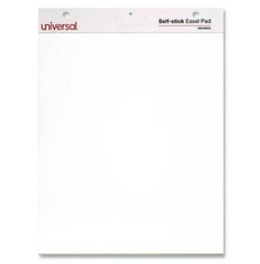 Universal Self Stick Easel Pad 25 x 30 Unruled 30 Sheets White 2 Pack