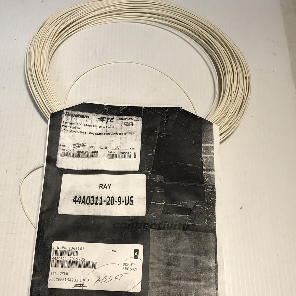 263 ‘ Raychem Hook Up Wire Silver Coated Copper 20 AWG
