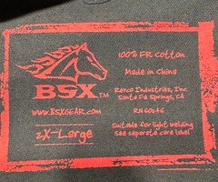 Revco BX9C Welding Jacket, Black with Red Flames 2XL