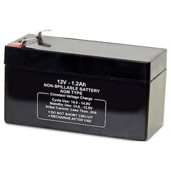 Battery, Sealed Lead Acid, 1.2Ah, Faston, 2Ukg9