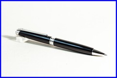 Caran D’Ache Ballpoint Pen in Black & Silver with New Refill