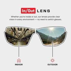 NoCry Tinted Safety Glasses for Men and Women with Anti-Fog and Scratch Resis…
