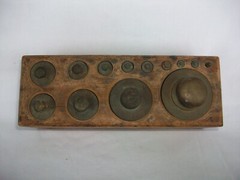 Antique Stansi 13 piece Weight Set 1 gram- 1 kg Chicago Il Medical calibration