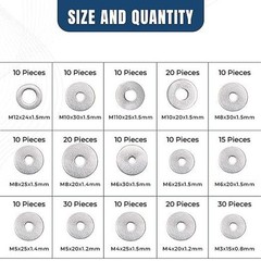 High Compatibility Flat Washers Set – 304 Stainless Steel