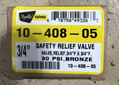 Conbraco Apollo 10-408-05 3/4″ Female 30 PSI Boiler Pressure Relief Valve