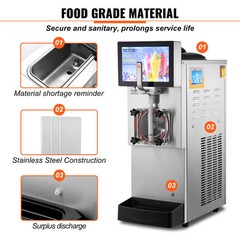 VEVOR 8L / 2.1 Gal Commercial Slushy Machine Margarita Smoothie Frozen Drink