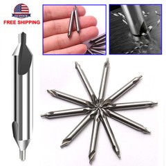 10x Center Drill Countersink 60° High Speed Angle Bit Tip Set Drilling Tool 3mm
