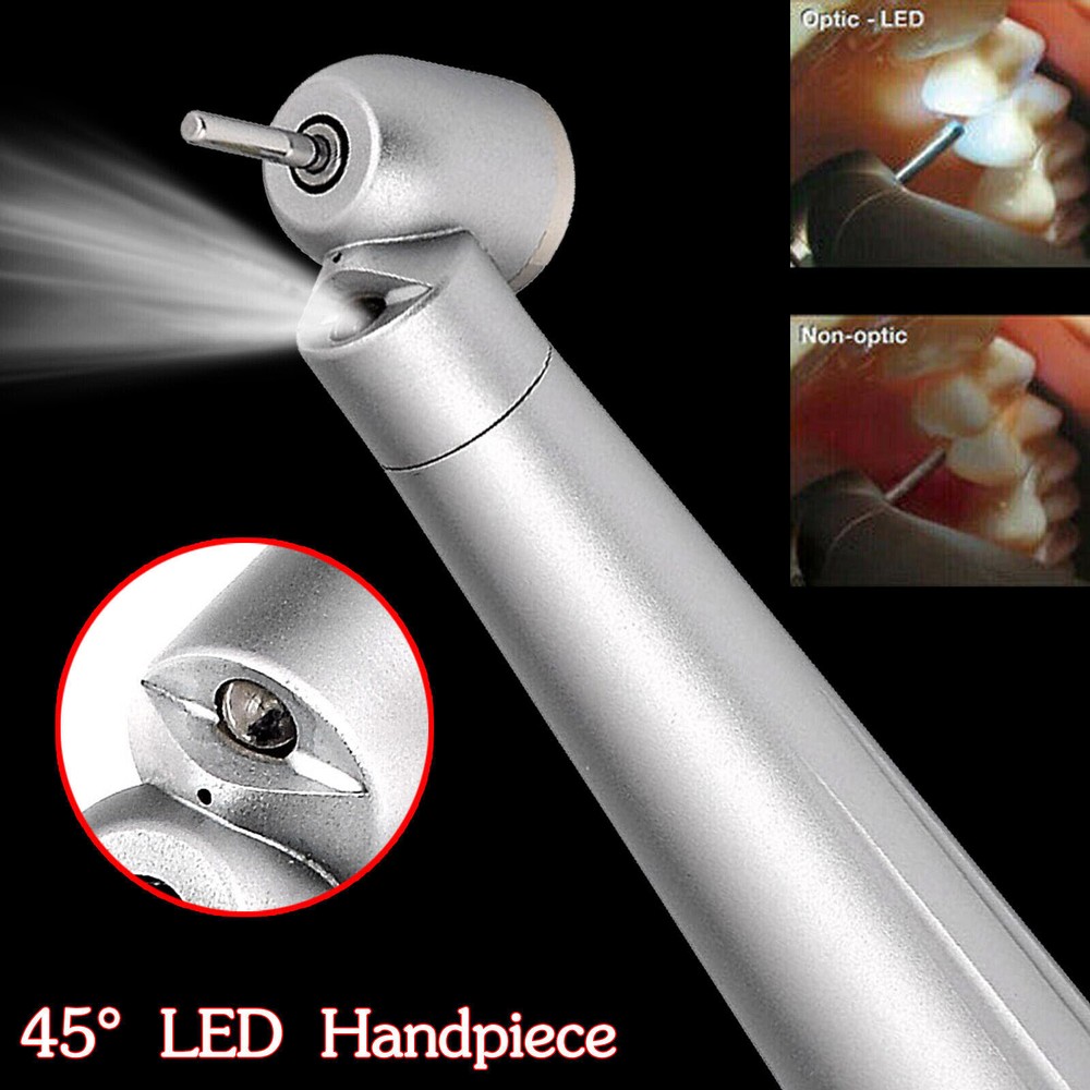 DMXDENT Dental 45° Degree Surgical High Speed Handpiece Turbine 2/4 Holes/Burs