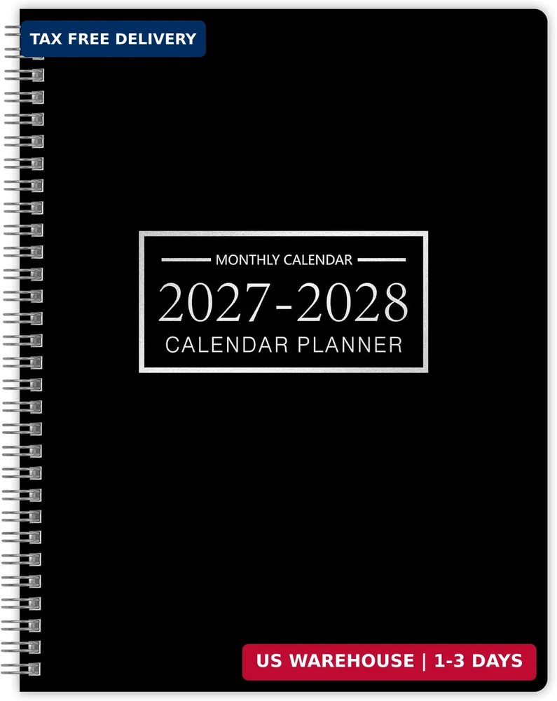 2027-2028 Monthly Planner, 24-Month Calendar, 8.6″ x 11″ Academic Planner | Janu